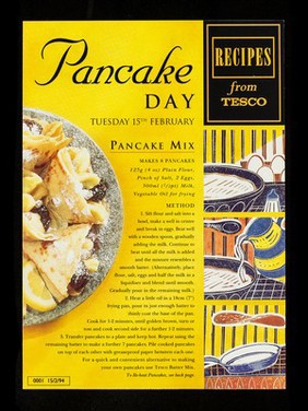 Pancake Day : Tuesday 15th February : pancake mix / Tesco.