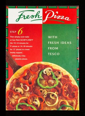 Create a pizza : with fresh ideas from Tesco.