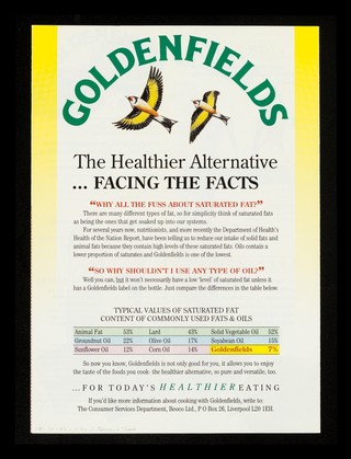 What's light, lowest in saturates, pure and versatile and available from Tesco : Goldenfields naturally / Beoco Ltd.