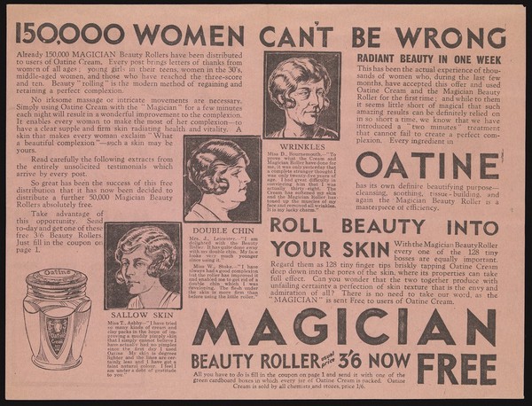 50,000 women wanted to try this Magician beauty roller free / Oatine Company.