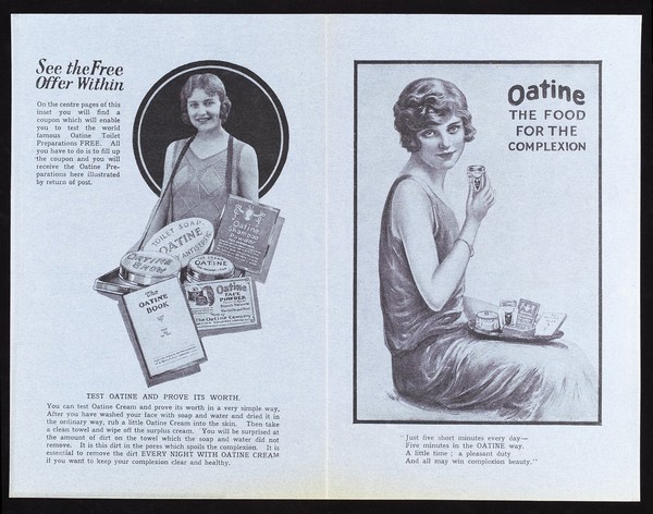 Oatine : the food for the complexion / The Oatine Company.
