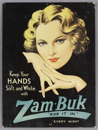 Keep your hands soft and white with Zam-Buk : "rub it in" every night.