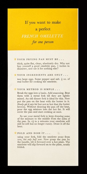 You can make an omelette : it's easy / issued by the British Egg Information Service.