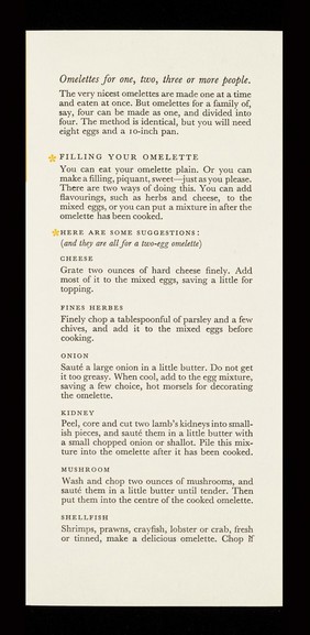 You can make an omelette : it's easy / issued by the British Egg Information Service.