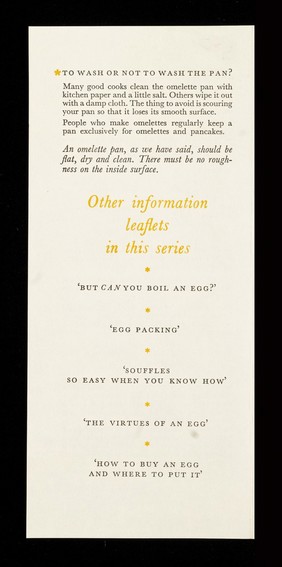 You can make an omelette : it's easy / issued by the British Egg Information Service.