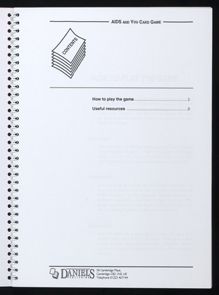 AIDS and you game / British Medical Association, West Sussex District Health Authority ; distributed by Daniels Publishing.