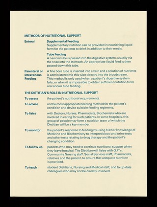 Dieticians in clinical nutrition / British Dietetic Association.
