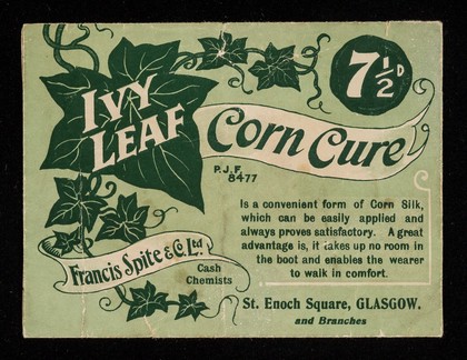 Ivy Leaf Corn Cure / Francis Spite & Co. Ltd.