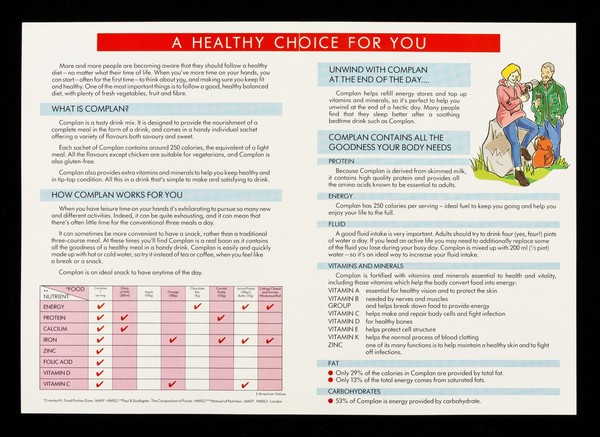 A healthy choice for you from Complan / Crookes Healthcare Limited.
