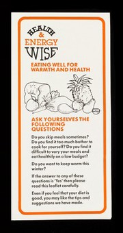 Health & energy wise : ask yourself the following questions... / produced by Bloomsbury Health Education in association with Westminster Age Concern.