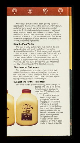 Forever lite : nutritional diet with aloe / Forever Living Products, Inc.
