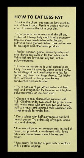 The fat in food.
