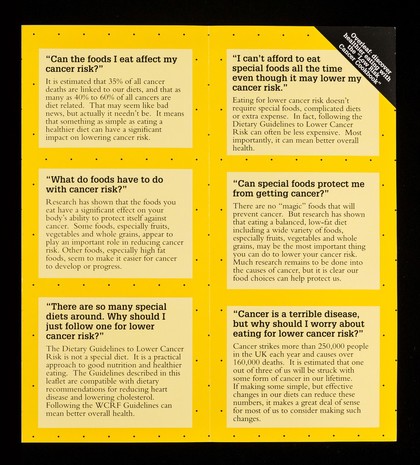 Eating your way to better health! : things you can do NOW to reduce your cancer risk / World Cancer Research Fund.