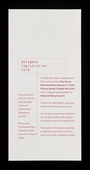 Teenage nutrition : identifying the solutions : one day conferences 2001 : February 2, York, February 20, London / National Dairy Council.