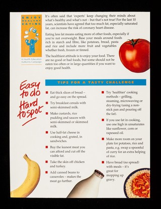 Enjoy healthy eating : a tasty challenge : free recipes inside / Health Education Authority ; recipes by Dawn Stock.