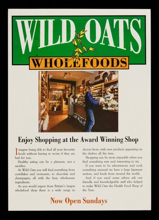 Wild Oats wholefoods : enjoy shopping at the award winning shop.