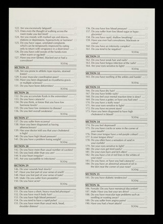Nutrient deficiency test / Nutrition Laboratory.