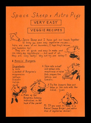 Space Sheep & Astro Pig's very easy veggie recipes / Vegetarian Society.