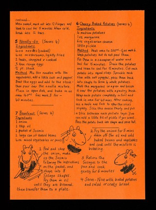 Space Sheep & Astro Pig's very easy veggie recipes / Vegetarian Society.
