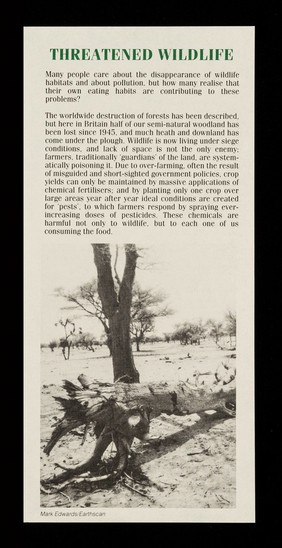Are your meals costing the Earth? : Are they turning forest into desert? Threatening wildlife habitats? Poisoning the environment? / The Vegan Society ; illustrated by Juliet Breese.