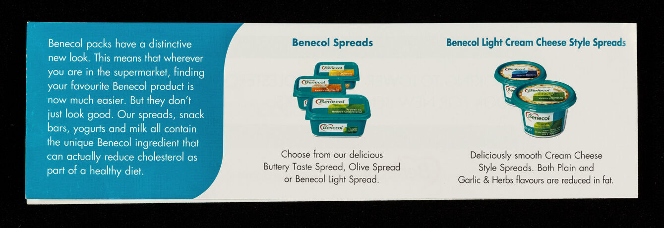 Looking to lower your cholesterol? : look for new Benecol packs / Benecol.