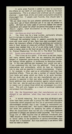 Food additives : are the risks worthwhile? / Ecoropa.