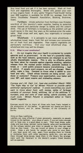 Food additives : are the risks worthwhile? / Ecoropa.