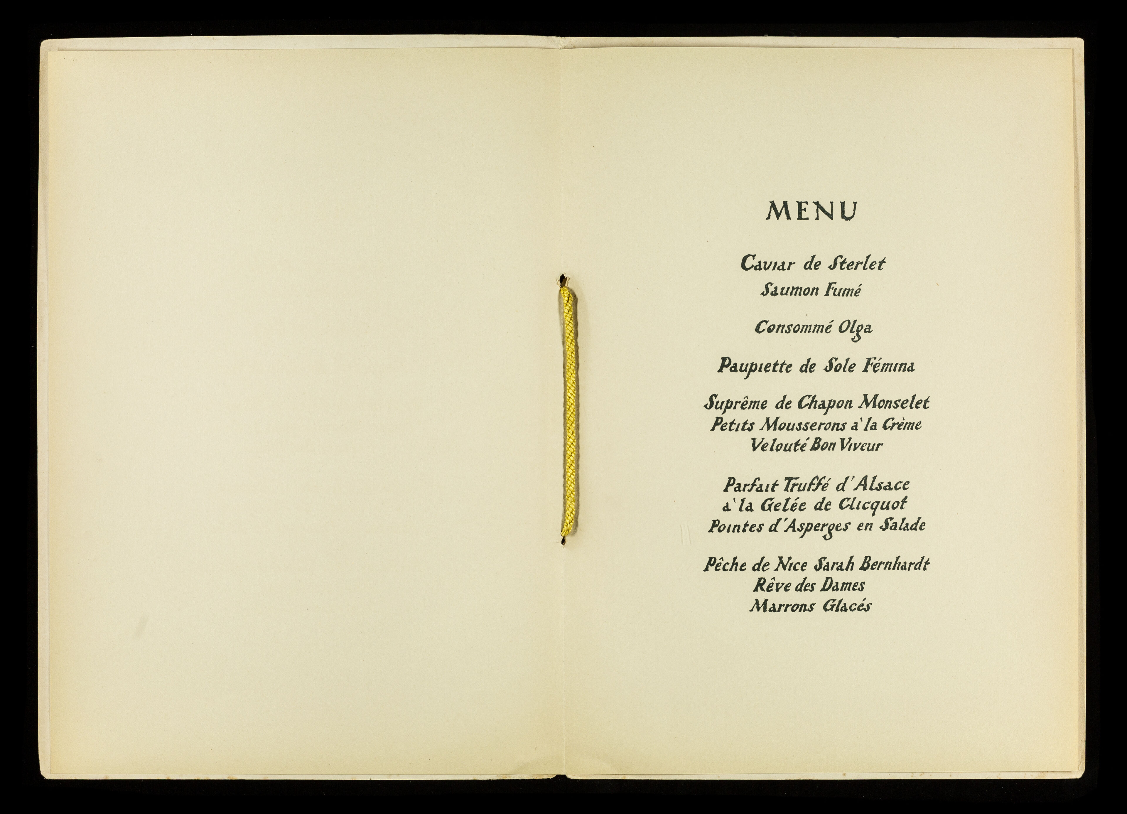 The Savoy Hotel : 1925-1926 New Year's Eve : menu.