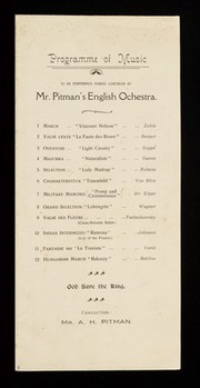 Déjeuner to Viscount Selby on his admission to the freedom of the city : October 10th, 1905 : the Right Hon. Sir John Pound, Bart., (Lord Mayor) : plan of table / Mansion House.