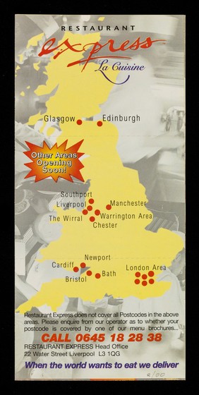 Restaurant Express : la cuisine : ask for your free menu booklet.