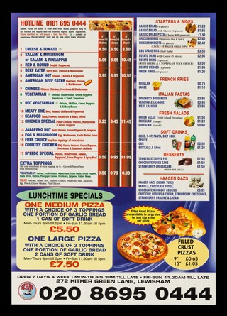 Under new management / Speedo Pizza.