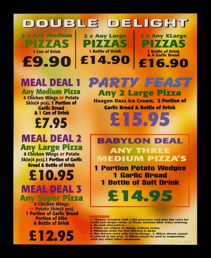 I know u want it : buy any large pizza & get a medium pizza free, Monday-Thursday / Babylon Pizza.