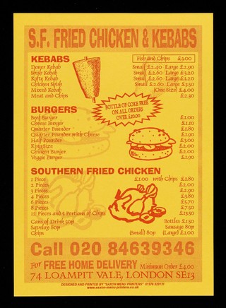 S. F. Fried Chicken & Kebabs.