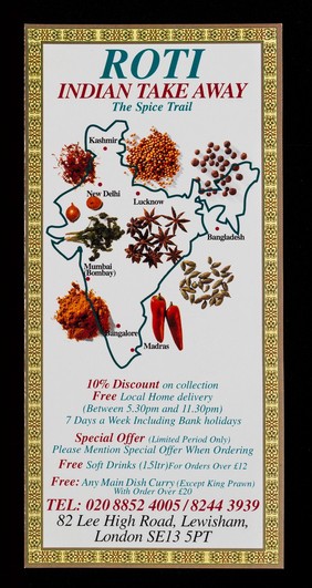 Roti Indian take away : the spice trail.