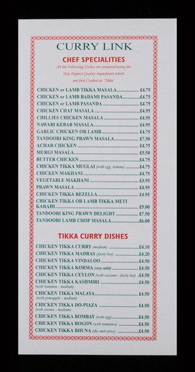 Curry Link : finest Indian take away... 115 Catford Hill, Catford, London SE6.