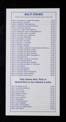 Balti Night Indian take-away... : 49 Deptford Broadway, London SE8 4PH.