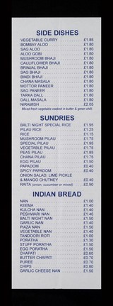 Balti Night Indian take-away... : 49 Deptford Broadway, London SE8 4PH.