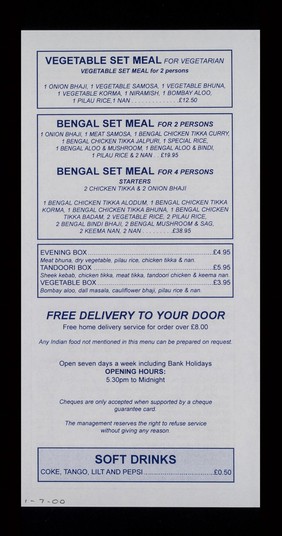 Balti Night Indian take-away... : 49 Deptford Broadway, London SE8 4PH.