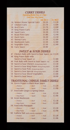 New Winner : Chinese, Thai, Malaysian & Vietnamese cuisine : eat in or take away : restaurant quality at take away prices : 278 Lewisham High Street, London.