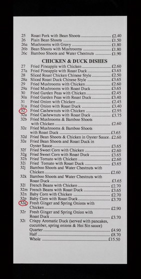 Palace : delicious Chinese food to take away : 18 Loampit Hill, Lewisham, London SE13.