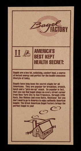 America's best kept health secret / Great American Bagel Factory.