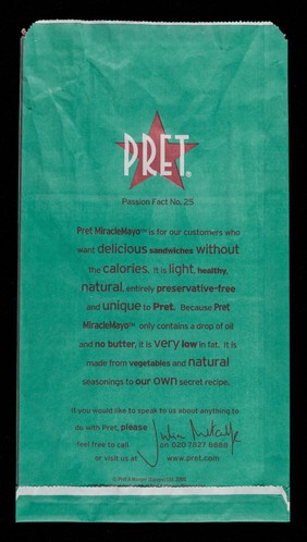 Pret : we are passionate about food... : Pret passion fact no. 25 / Pret A Manger (Europe) Ltd.