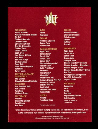 Pret : passionate about food / Julia Metcalfe, co-founder.