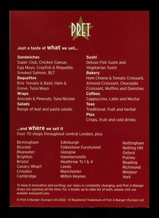 Pret : our food, our passion / Harvey Smyth.
