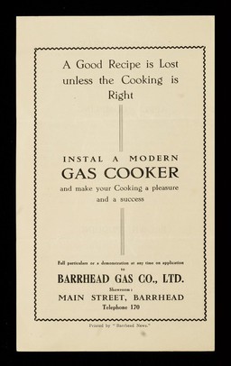 In aid of Barrhead Red Cross funds : recipes : price 3d. / Barrhead Gas Co., Ltd.