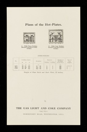 The "Mainservor" cooker for immediate delivery / The Gas Light and Coke Company.