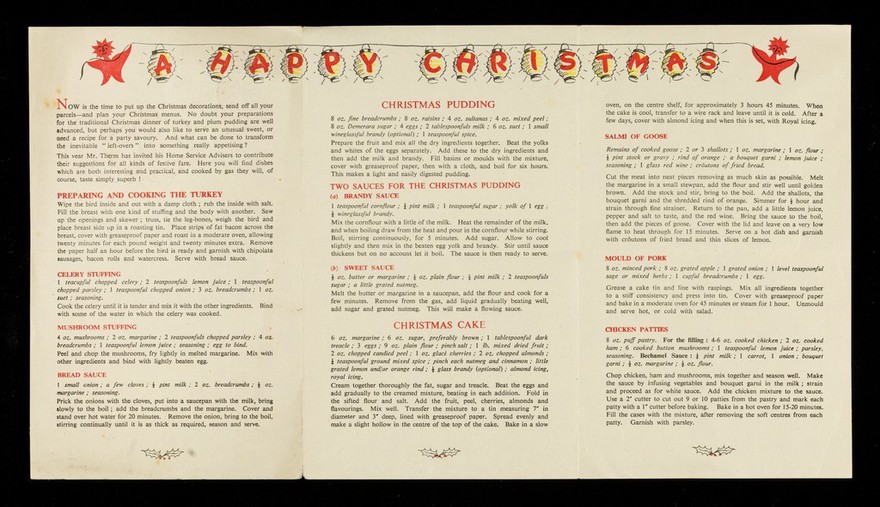 Stocking up for Christmas : Mr.Therm's Christmas recipes / The Gas Council.
