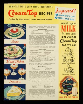 Better than ever! : milk in the new square improved Cream Top bottle / Meadow Gold Dairies.