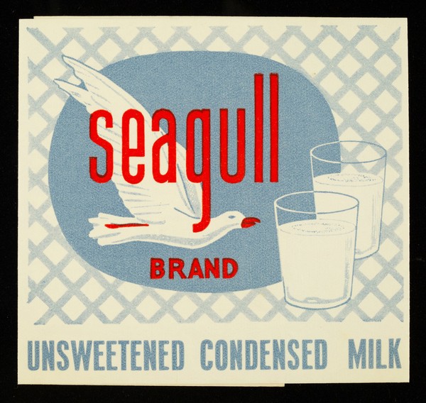Seagull brand unsweetened condensed milk / Firma Joh. J. Veder.