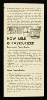 Facts about pasteurization of milk / U.S. Dept. of Agriculture.